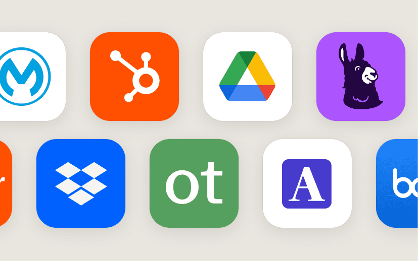 Collage of integration logos